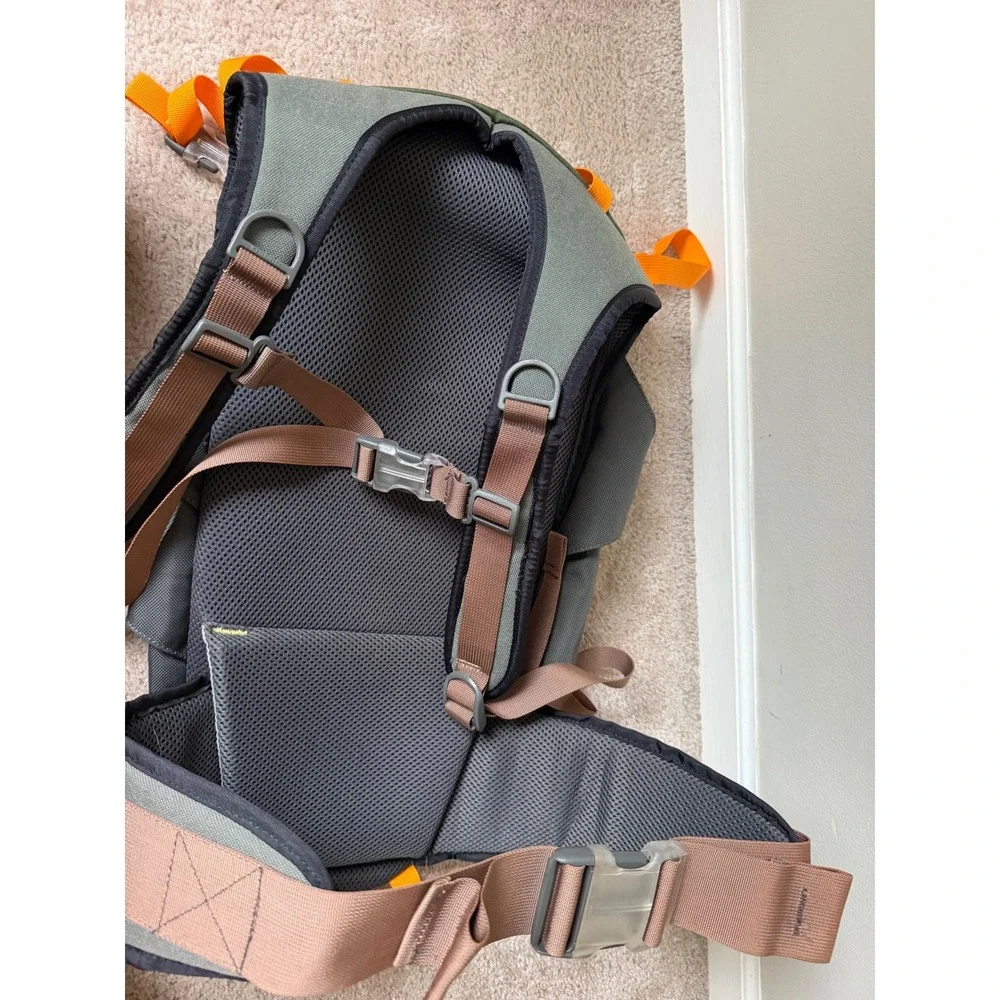 Vintage Vortex Hiking Backpack Internal Frame Green Gray Orange Y2K Gorpcoe